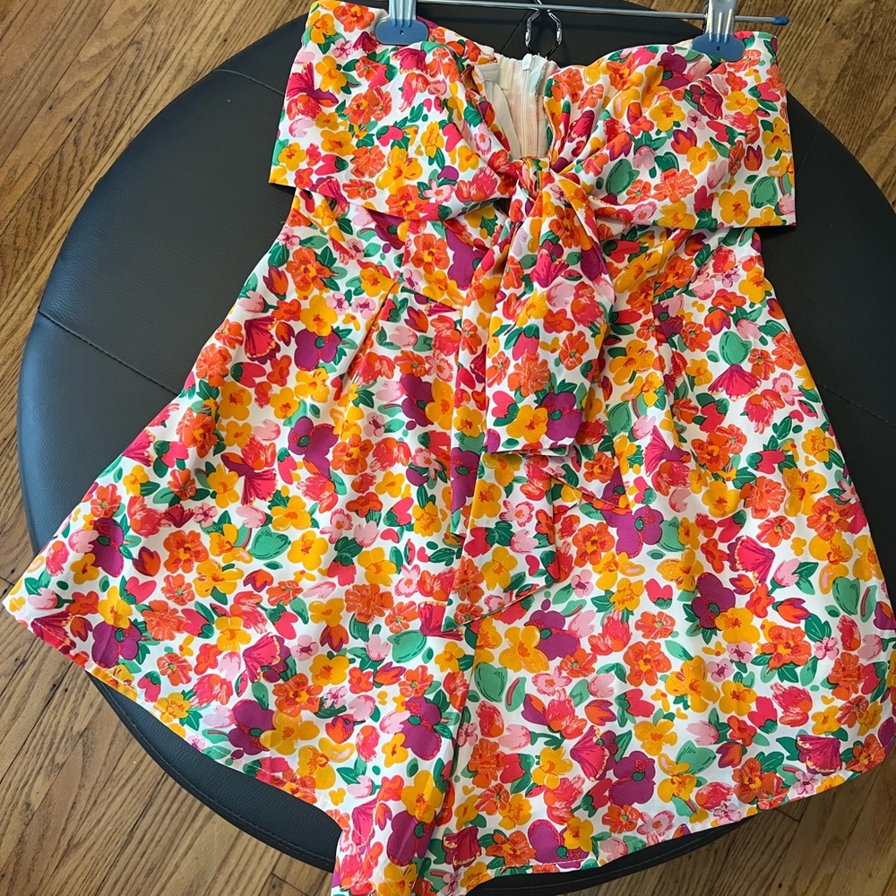 Pink Lily floral romper